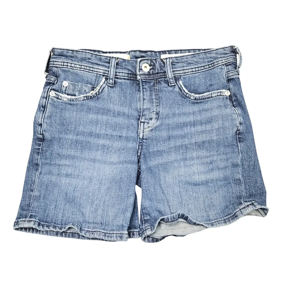 Pilcro x Anthropologie Boyfriend Denim Shorts Size 26 Blue Faded Casual Summer - Picture 1 of 8